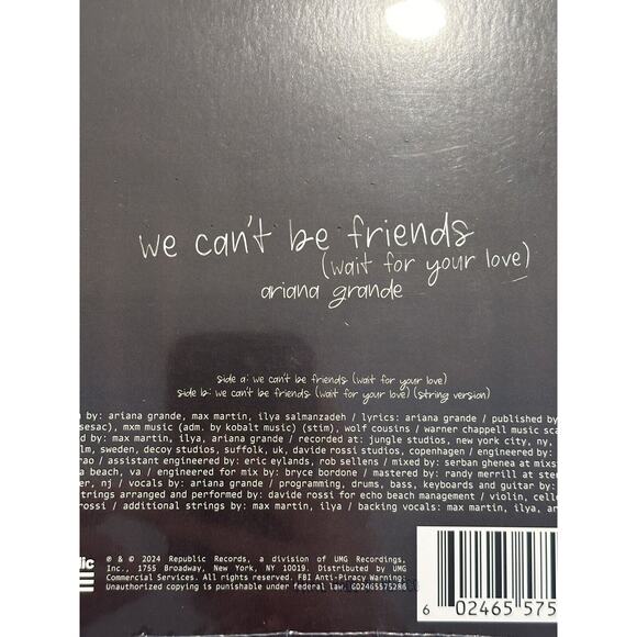 Ariana Grande We Can't Be Friends 7" Vinyl - Picture 11 of 11